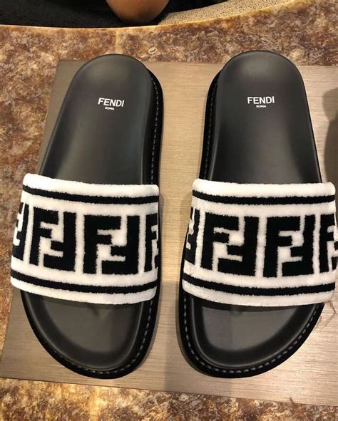 women fendi slippers|Fendi fur slides women.